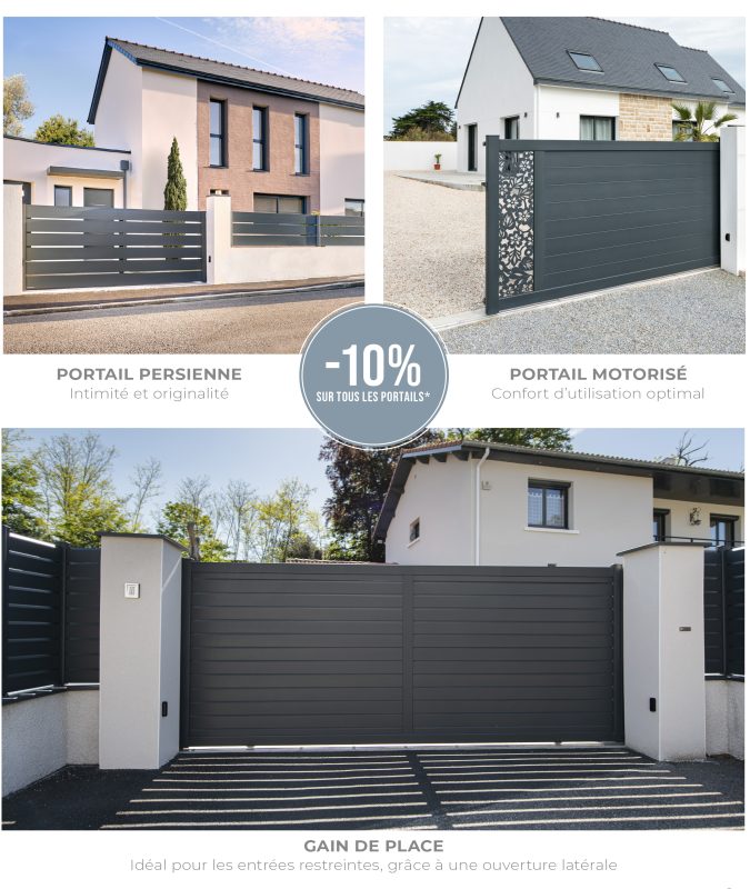 Portail coulissant persienne à ouverture latérale – Intimité et gain de place – Offre spéciale à Maule