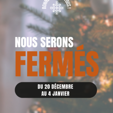 Congés de fin d'année chez AMV