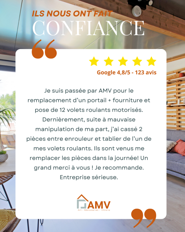 avis très positif client amv