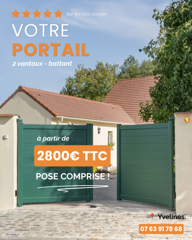 prix portail pose incluse