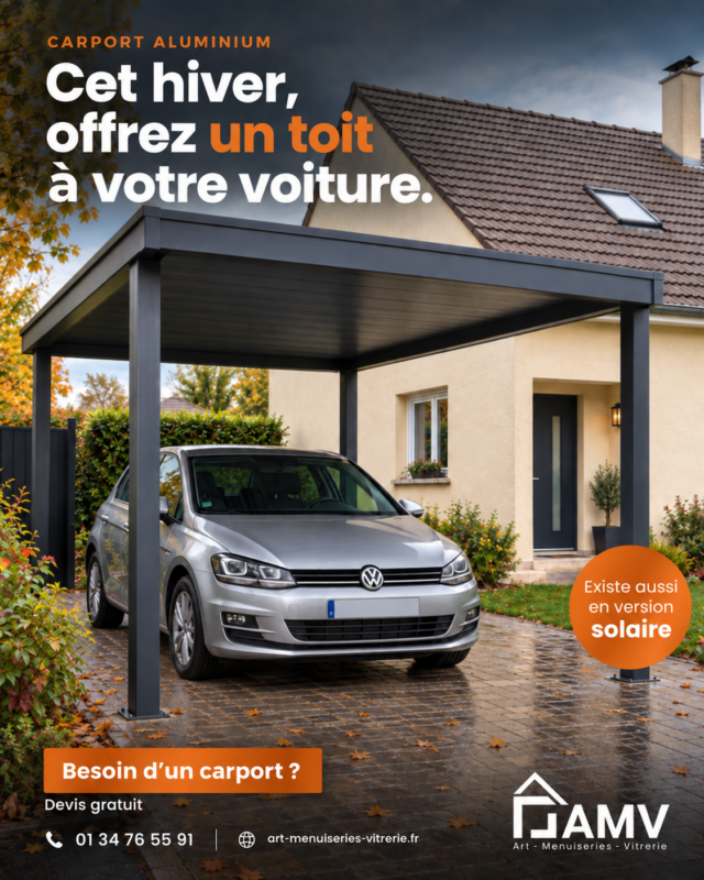 un toit pour votre voiture avec le carport solaire